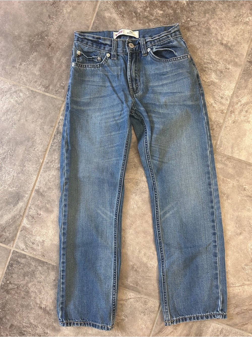 Levi's 505 Regular Medium Blue Straight-Leg Jeans Size 12 Slim